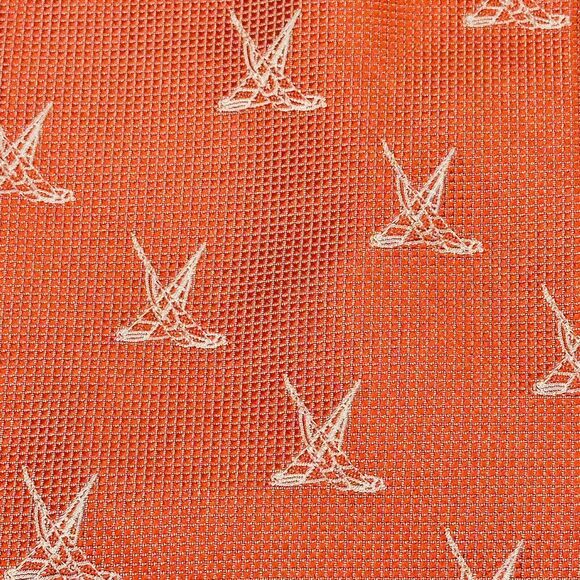Tommy Bahamas Off Island Orange Mainsail Boat Sailing Tie Necktie Woven Silk - Picture 3 of 9